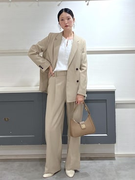 「アイテム（テーラードジャケット）」を使った、mikusonvisさん（レディース・168cm・30代）の秋コーディネート