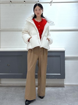 「アイテム（ダウンジャケット/コート）」を使った、mikusonvisさん（レディース・168cm・30代）の秋コーディネート