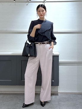 「VIS（ビス）のアイテム（パンツ）」を使った、mikusonvisさん（レディース・168cm）の春コーディネート