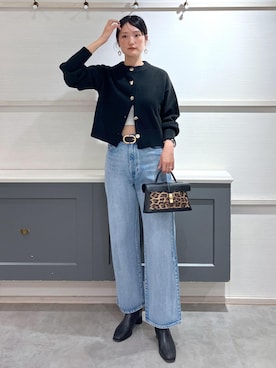 「VIS（ビス）のアイテム（デニムパンツ）」を使った、mikusonvisさん（レディース・168cm）の秋コーディネート