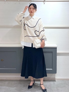 「VIS（ビス）のアイテム（スカート）」を使った、mikusonvisさん（レディース・168cm）の秋コーディネート