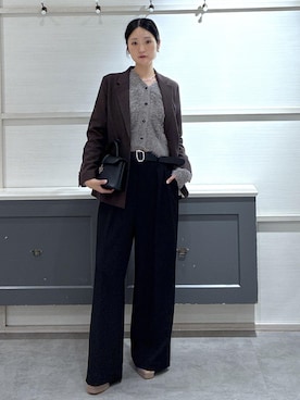 「アイテム（テーラードジャケット）」を使った、mikusonvisさん（レディース・168cm・30代）の秋コーディネート