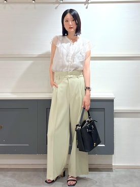 「VIS（ビス）の【ご好評につき追加生産】【2WAY】ハートカットバッグ（ハンドバッグ）」を使った、mikusonvisさん（レディース・168cm・30代）の夏コーディネート