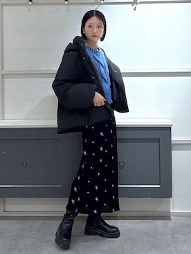 「ニット/セーター」｜「アイテム（ワンピース/ドレス）」を使った、mikusonvisさん（レディース・168cm）の冬コーディネート