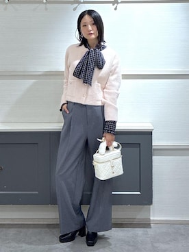 「アイテム（ピアス（両耳用））」を使った、mikusonvisさん（レディース・168cm・30代）の秋コーディネート