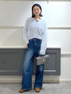 「VIS（ビス）のアイテム（デニムパンツ）」を使った、mikusonvisさん（レディース・168cm）の秋コーディネート