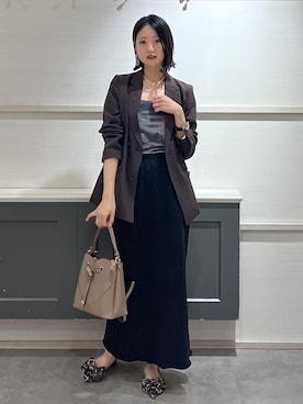 「アイテム（テーラードジャケット）」を使った、mikusonvisさん（レディース・168cm・30代）の秋コーディネート