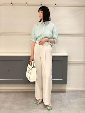 「VIS（ビス）のビッグバックル2ＷAYバッグ（ハンドバッグ）」を使った、mikusonvisさん（レディース・168cm）の夏コーディネート