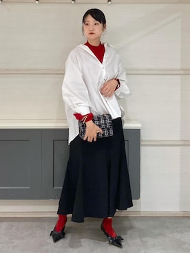 「VIS（ビス）のアイテム（ニット/セーター）」を使った、mikusonvisさん（レディース・168cm）の秋コーディネート