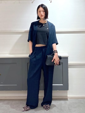 「アイテム（テーラードジャケット）」を使った、mikusonvisさん（レディース・168cm・30代）の夏コーディネート