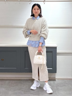 「VIS（ビス）のアイテム（スカート）」を使った、mikusonvisさん（レディース・168cm）の冬コーディネート
