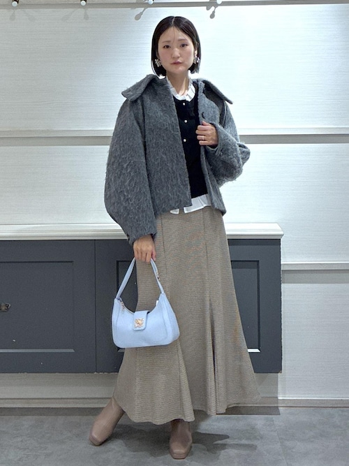 アウター総選挙1位】ビッグカラーモモンガシャギーショートコート