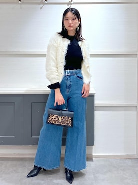 「VIS（ビス）のアイテム（デニムパンツ）」を使った、mikusonvisさん（レディース・168cm）の秋コーディネート