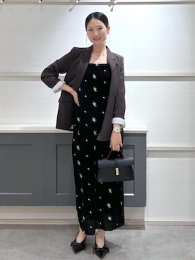 「アイテム（テーラードジャケット）」を使った、mikusonvisさん（レディース・168cm・30代）の秋コーディネート