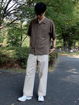 「アイテム（チノパンツ）」を使った、しさん（メンズ・180cm）の夏コーディネート