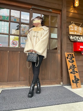 「dazzlin（ダズリン）のアイテム（その他アウター）」を使った、nyanさん（レディース・159cm）の冬コーディネート