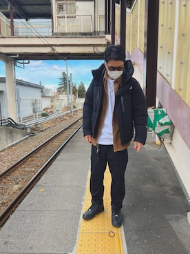 「ザノースフェイス」｜ryutaroさん（メンズ・175cm）の冬コーディネート