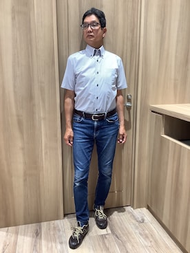 「アイテム（ビジネスシャツ）」を使った、TOKYOSHIRTSららぽーと安城店さん（メンズ・172cm）の夏コーディネート