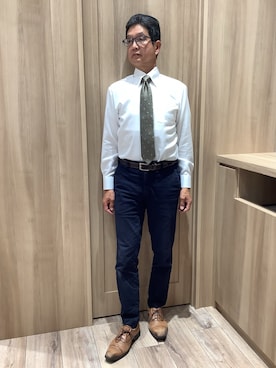 「アイテム（ビジネスシャツ）」を使った、TOKYOSHIRTSららぽーと安城店さん（メンズ・172cm）の夏コーディネート
