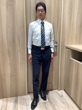 「長袖シャツ」｜TOKYOSHIRTSららぽーと安城店さん（メンズ・172cm）の夏コーディネート