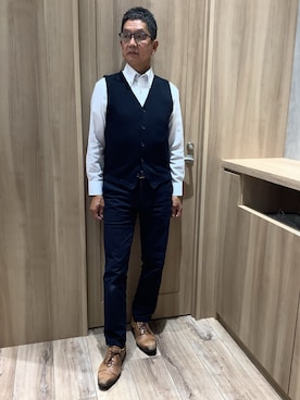 「アイテム（ビジネスシャツ）」を使った、TOKYOSHIRTSららぽーと安城店さん（メンズ・172cm）の夏コーディネート