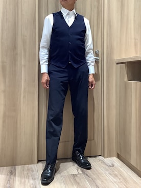 「アイテム（ビジネスシャツ）」を使った、TOKYOSHIRTSららぽーと安城店さん（メンズ・172cm）の夏コーディネート