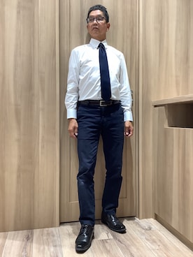 「長袖シャツ」｜TOKYOSHIRTSららぽーと安城店さん（メンズ・172cm）の夏コーディネート