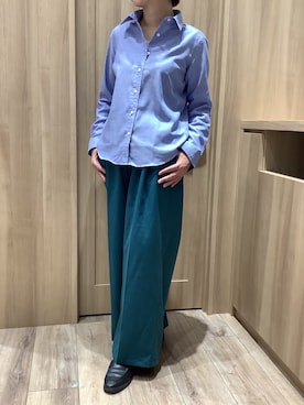 「ビジネスシャツ」｜TOKYOSHIRTSららぽーと安城店さん（レディース・163cm）の夏コーディネート