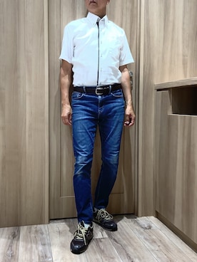 「アイテム（ビジネスシャツ）」を使った、TOKYOSHIRTSららぽーと安城店さん（メンズ・172cm）の夏コーディネート