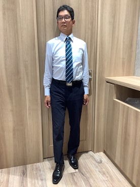 「アイテム（ビジネスシャツ）」を使った、TOKYOSHIRTSららぽーと安城店さん（メンズ・172cm）の夏コーディネート