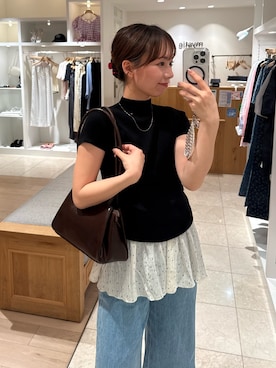 「mystic（ミスティック）の【新色オフホワイト】loti 3ポケットBAG（ショルダーバッグ）」を使った、つゆちゃんさん（レディース・156cm）の春コーディネート