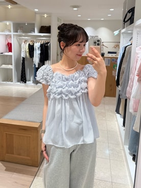 「mystic（ミスティック）のアイテム（ネックレス）」を使った、つゆちゃんさん（レディース・156cm）の夏コーディネート