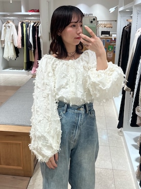 「mystic（ミスティック）のアイテム（シャツ/ブラウス）」を使った、つゆちゃんさん（レディース・156cm）の冬コーディネート