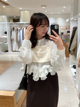 「mystic（ミスティック）のアイテム（ワンピース）」を使った、つゆちゃんさん（レディース・156cm）の秋コーディネート