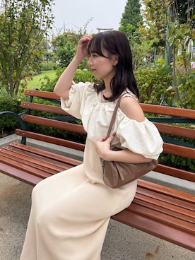 「mystic（ミスティック）のアイテム（ワンピース）」を使った、つゆちゃんさん（レディース・156cm）の秋コーディネート