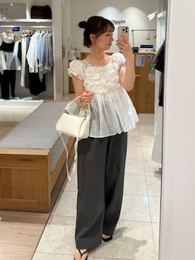 「mystic（ミスティック）のアイテム（ネックレス）」を使った、つゆちゃんさん（レディース・156cm）の夏コーディネート