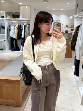 「mystic（ミスティック）のアイテム（ショルダーバッグ）」を使った、つゆちゃんさん（レディース・156cm）の秋コーディネート