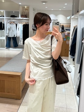 「mystic（ミスティック）のアイテム（トートバッグ）」を使った、つゆちゃんさん（レディース・156cm）の春コーディネート