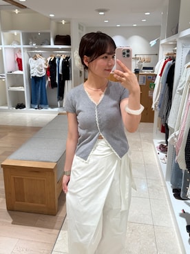 「mystic（ミスティック）のアイテム（ネックレス）」を使った、つゆちゃんさん（レディース・156cm）の夏コーディネート