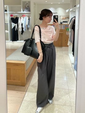 「mystic（ミスティック）のアイテム（Tシャツ/カットソー）」を使った、つゆちゃんさん（レディース・156cm）の夏コーディネート