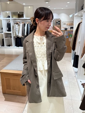 「mystic（ミスティック）のアイテム（ワンピース）」を使った、つゆちゃんさん（レディース・156cm）の秋コーディネート