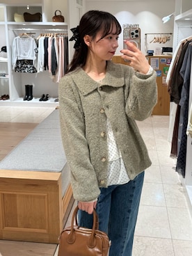 「アイテム（ボストンバッグ、イエロー系）」を使った、つゆちゃんさん（レディース・156cm）の秋コーディネート