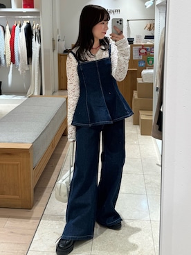 「mystic（ミスティック）のアイテム（シャツ/ブラウス）」を使った、つゆちゃんさん（レディース・156cm）の冬コーディネート