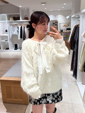 「mystic（ミスティック）のアイテム（ニット/セーター）」を使った、つゆちゃんさん（レディース・156cm）の秋コーディネート