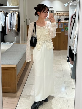 「mystic（ミスティック）のアイテム（ボストンバッグ）」を使った、つゆちゃんさん（レディース・156cm）の春コーディネート