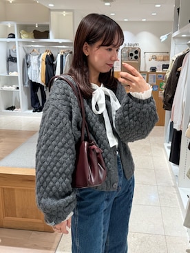 「mystic（ミスティック）のアイテム（ショルダーバッグ）」を使った、つゆちゃんさん（レディース・156cm）の秋コーディネート