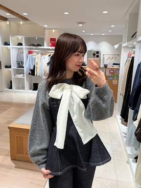 「mystic（ミスティック）のアイテム（シャツ/ブラウス）」を使った、つゆちゃんさん（レディース・156cm）の冬コーディネート