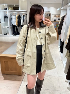 「mystic（ミスティック）のアイテム（ショルダーバッグ）」を使った、つゆちゃんさん（レディース・156cm）の秋コーディネート