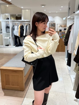 「mystic（ミスティック）のアイテム（ショルダーバッグ）」を使った、つゆちゃんさん（レディース・156cm）の秋コーディネート