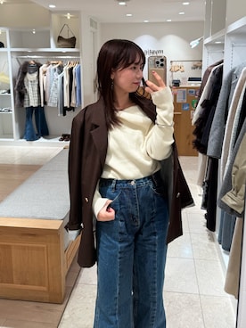 「アイテム（テーラードジャケット）」を使った、つゆちゃんさん（レディース・156cm）の冬コーディネート